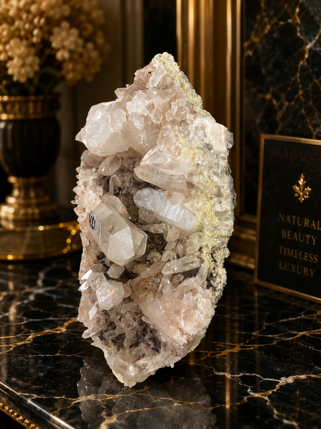 Natural Himalayan Crystal Cluster 1334 Gram | Premium Healing Quartz Specimen