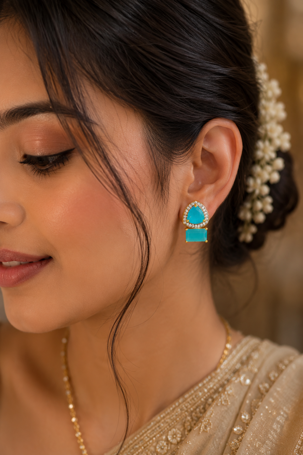 Fancy Designer Ear Studs for Women | Elegant Fashion Jewelry (BR120)
