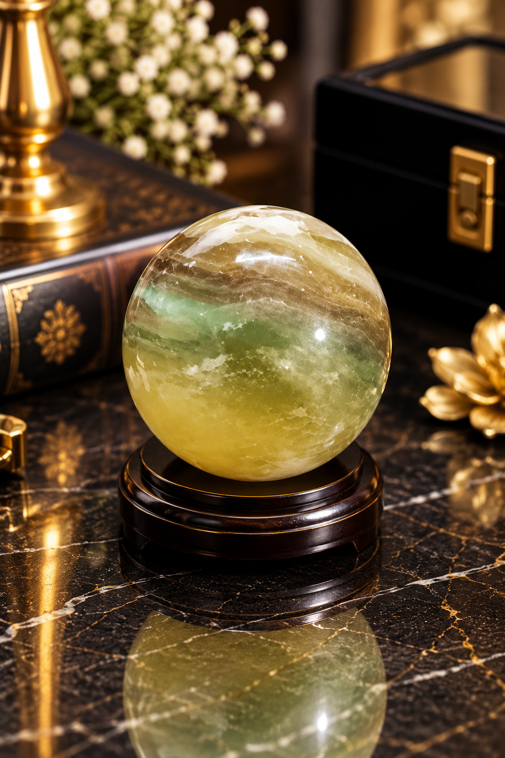 Natural Multi Fluorite Crystal Ball | Rainbow Fluorite Sphere for Clarity, Focus & Balance 75 Gram