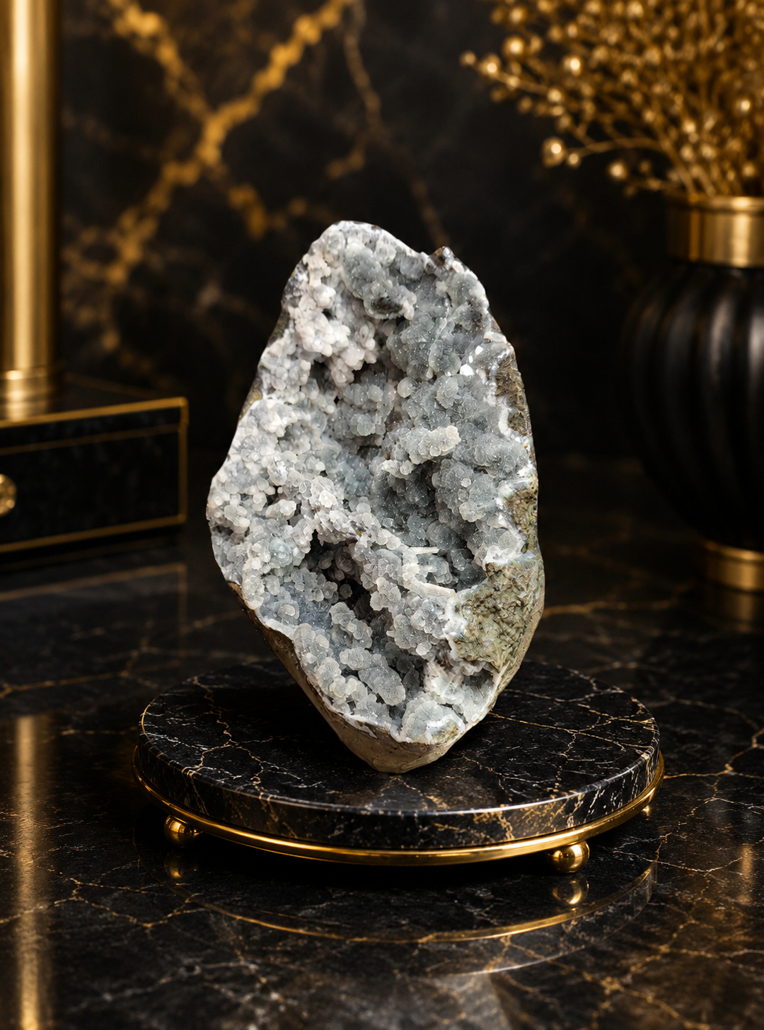 Chalcedony Apophyllite Crystal – Luxury Healing Mineral Specimen 1066 Gram
