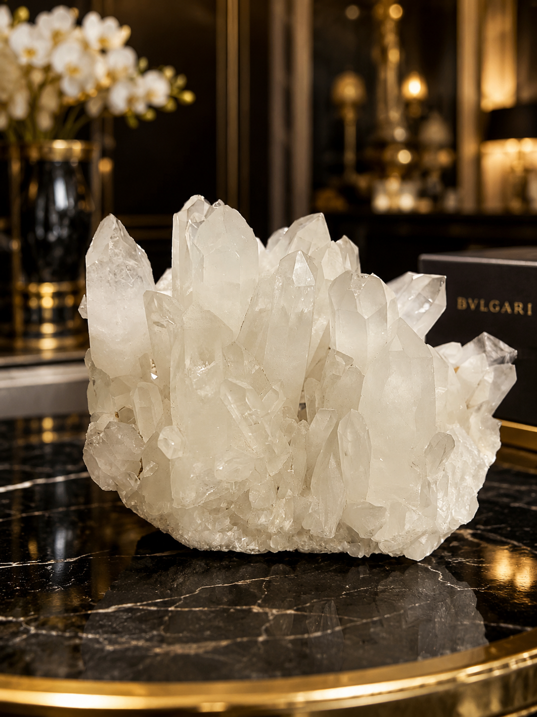 Himalayan Quartz Crystal Cluster for Energy Healing & Home Decor 1874 Gram