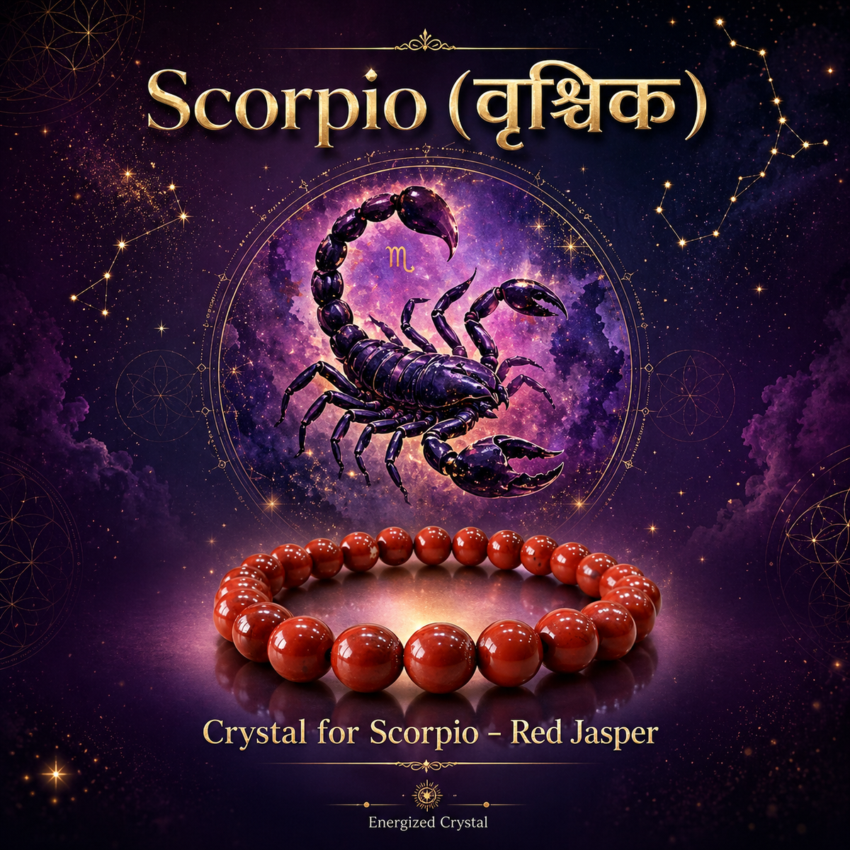 8. Vrishchika Rashi Crystal | Scorpio Zodiac Sign Crystal