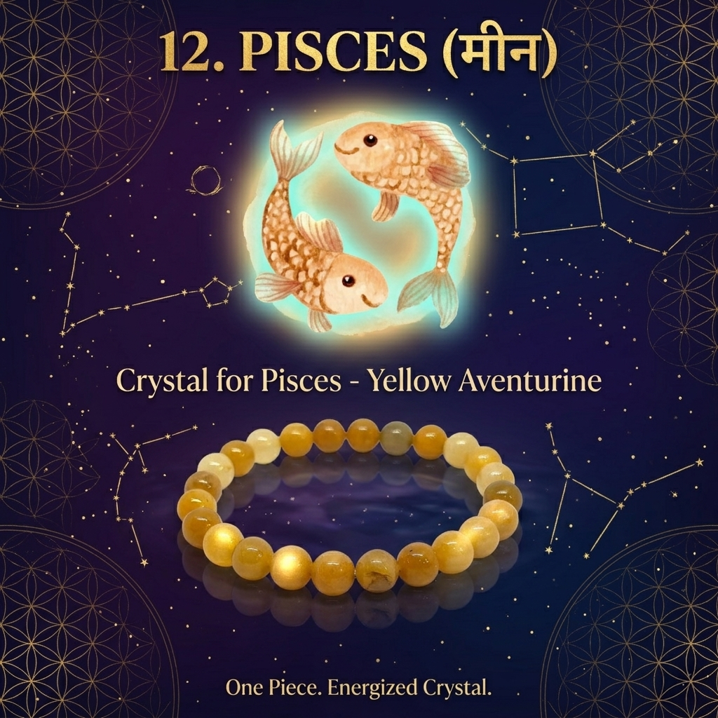 12. Meena Rashi Crystal | Pisces Zodiac Sign Crystal