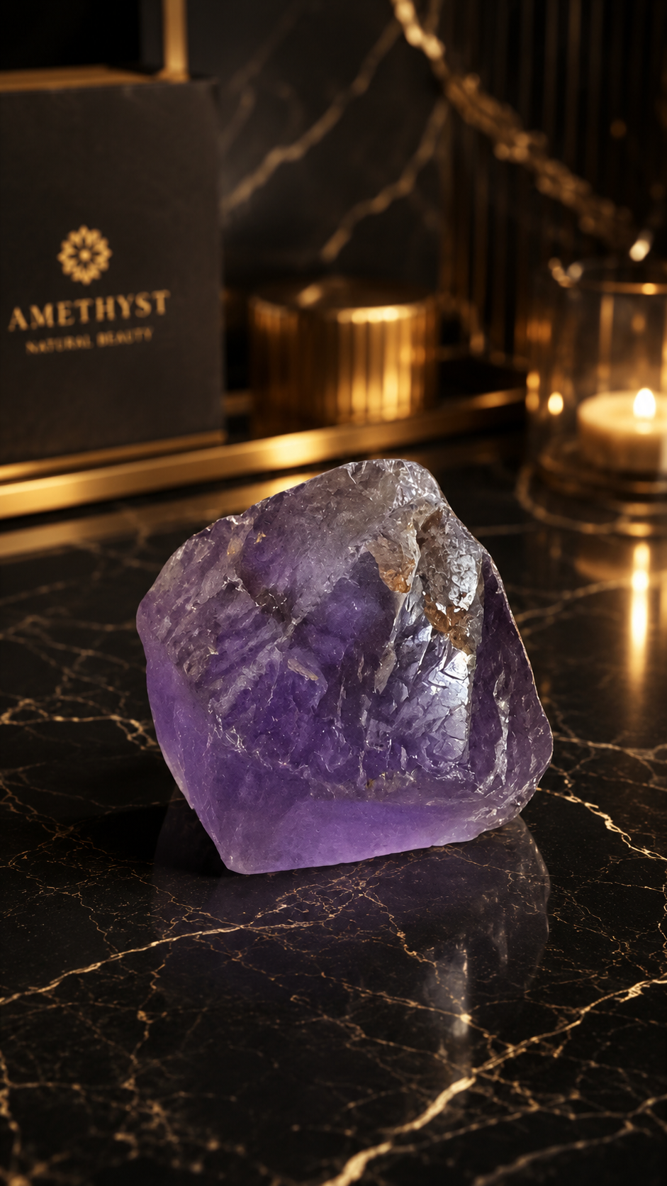 Natural Raw Amethyst Crystal Stone for Healing, Calm & Positivity 243 Gram