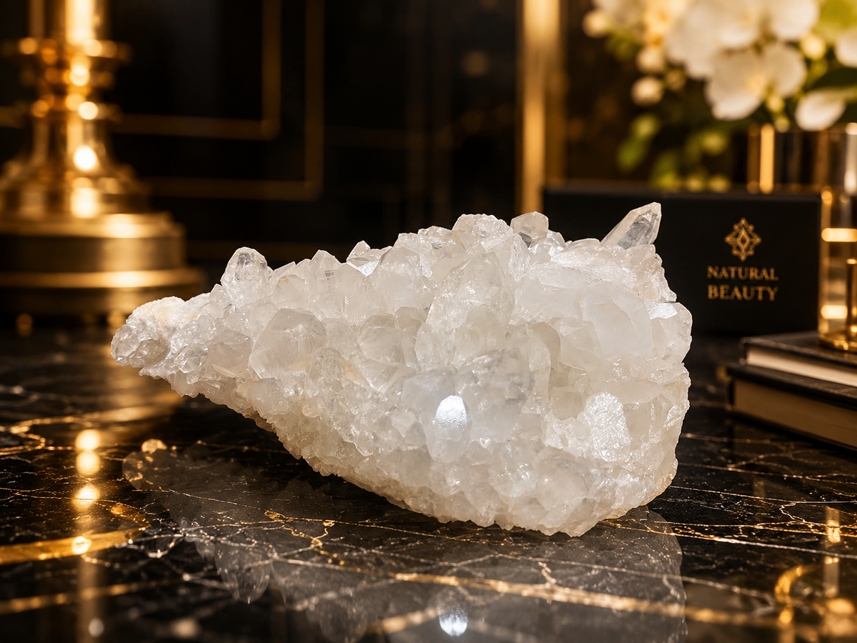Himalayan Clear Quartz Crystal Cluster for Healing, Energy & Vastu 1397 Gram