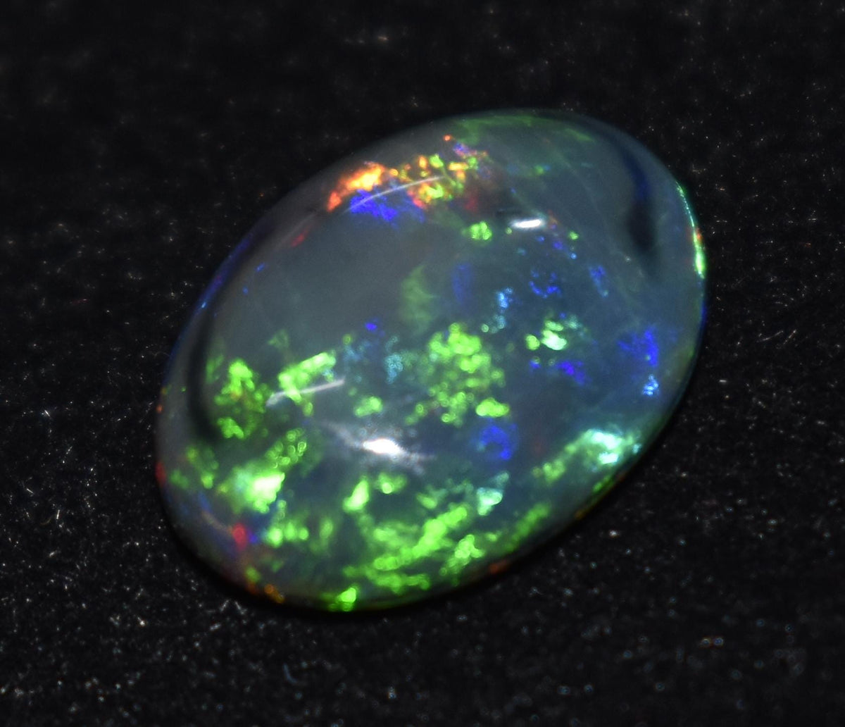 Black Opal, Oval Welo Fire, Cabochon Loose Gemstone, 3.40 Ct, Size-13X10X5mm, For Jewelry Making, Gift For Her,