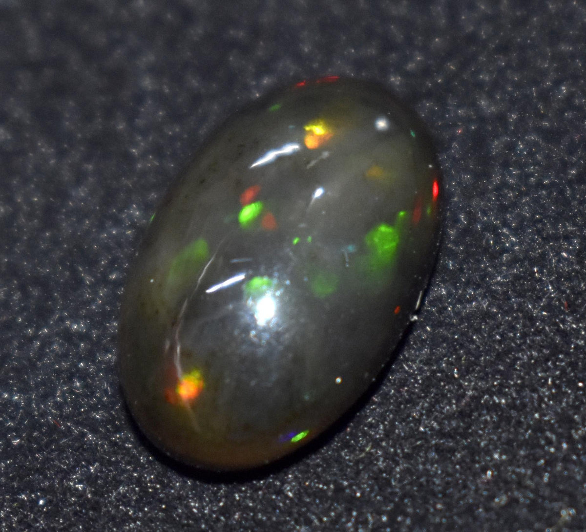 Beautiful Black Opal, Oval Welo Fire, Cabochon Loose Gemstone, 4.80 Ct, Size-10.5x16x6mm, For Jewelry Making, Gift For Her,