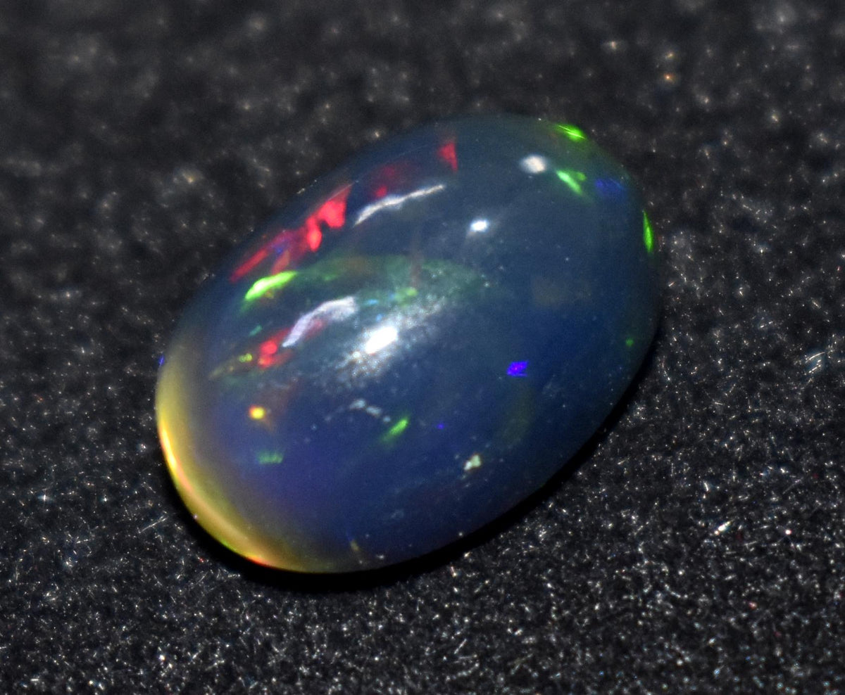 Beautiful Black Opal, Oval Welo Fire, Cabochon Loose Gemstone, 4.00 Ct, Size-13x19x6mm, For Jewelry Making, Gift For Her,