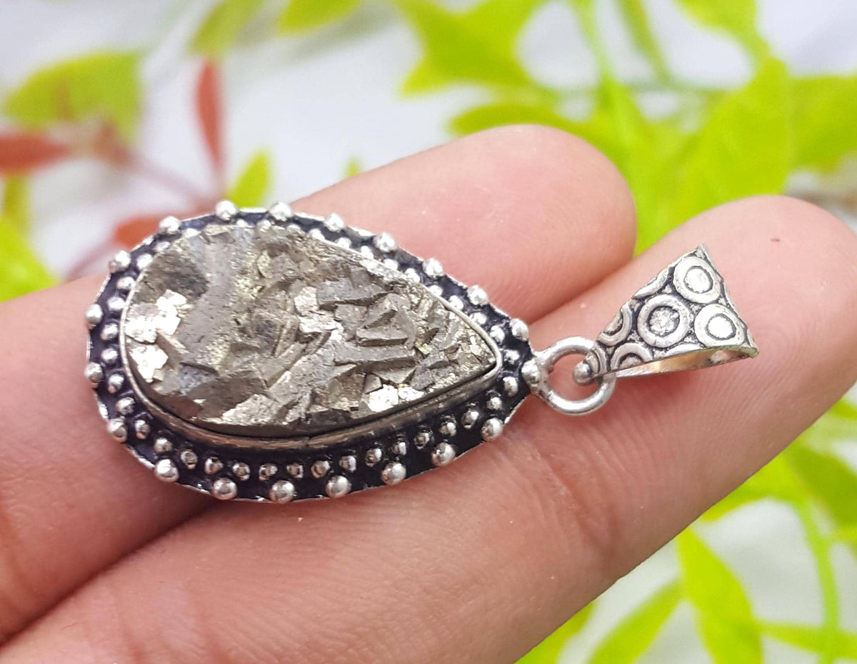 pyrite Pendent, Natural Pyrite Gemstone Pendant, Handmade Pendant, Pyrite Jewelry, Gift For Her,