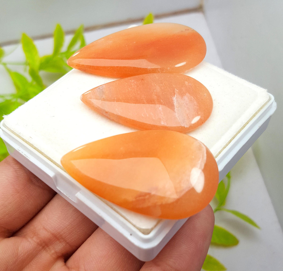 Aventurine, Natural Aventurine, Pear Smooth Cabochon Gemstone Lot, 125.00 Carat, Size-44x24x4mm To 38x22x4mm, Gift For Her, PC-3