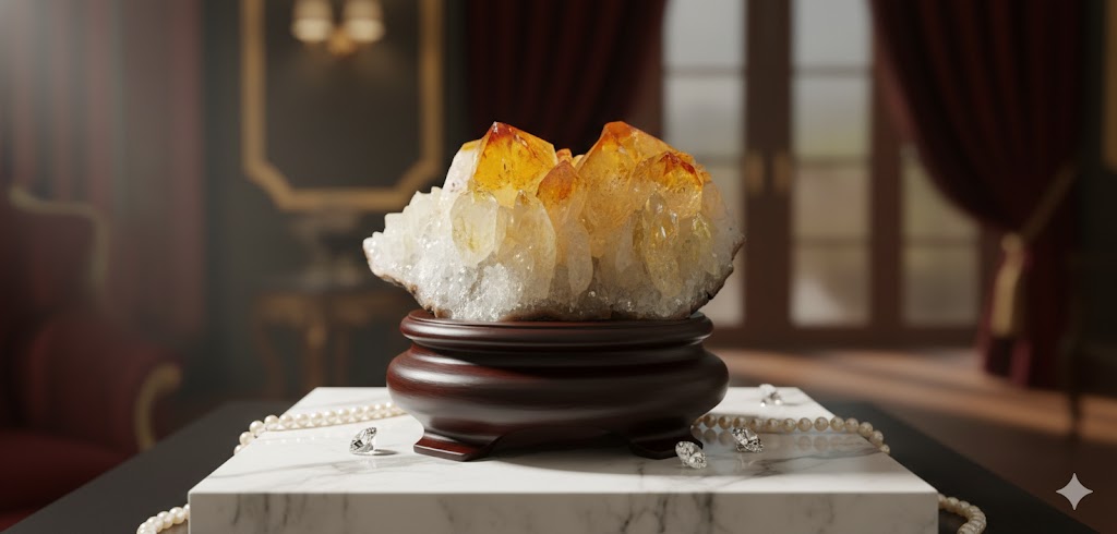 Natural Citrine Cluster – 115 Grams | Genuine Citrine Gemstone