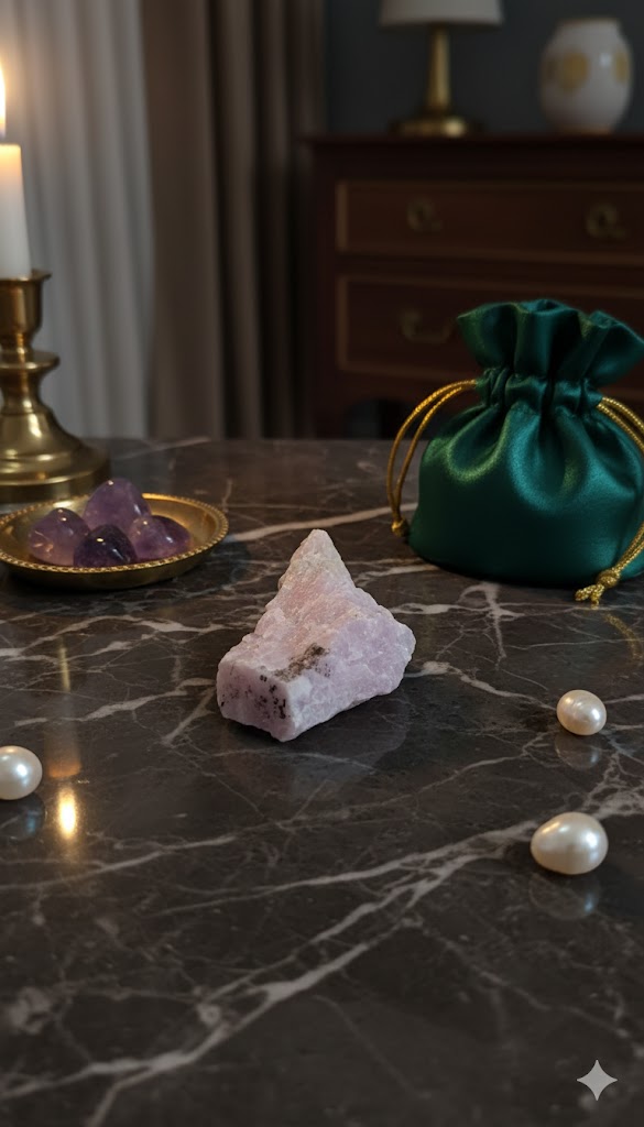 Pink Kunzite Raw Stone for Love Manifestation & Inner Healing 30.25 Gram