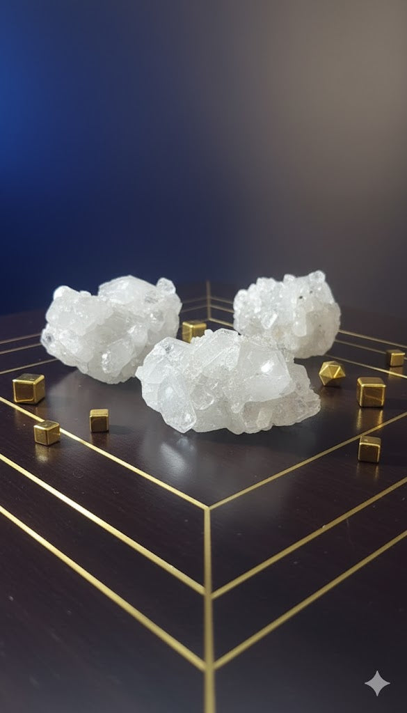Natural Apophyllite Cluster 3 Pieces β 315g Healing Crystal Set π