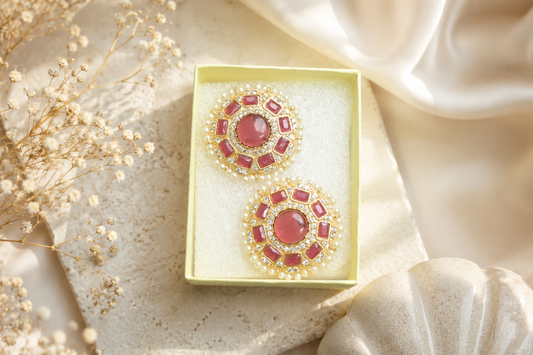 pink-pearl-designer-stud-earrings-gold-plated(BR250)