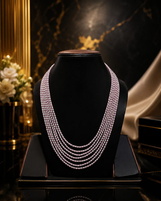Luxury Multi-Layer Micro CZ Bead Necklace for Women | Party Jewelry