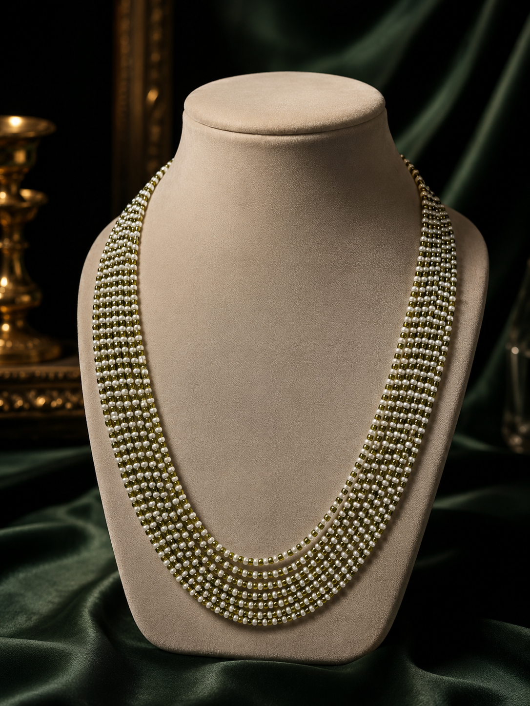 Luxury Multi-Layer CZ Beaded Necklace for Women | Party Wear Jewelry