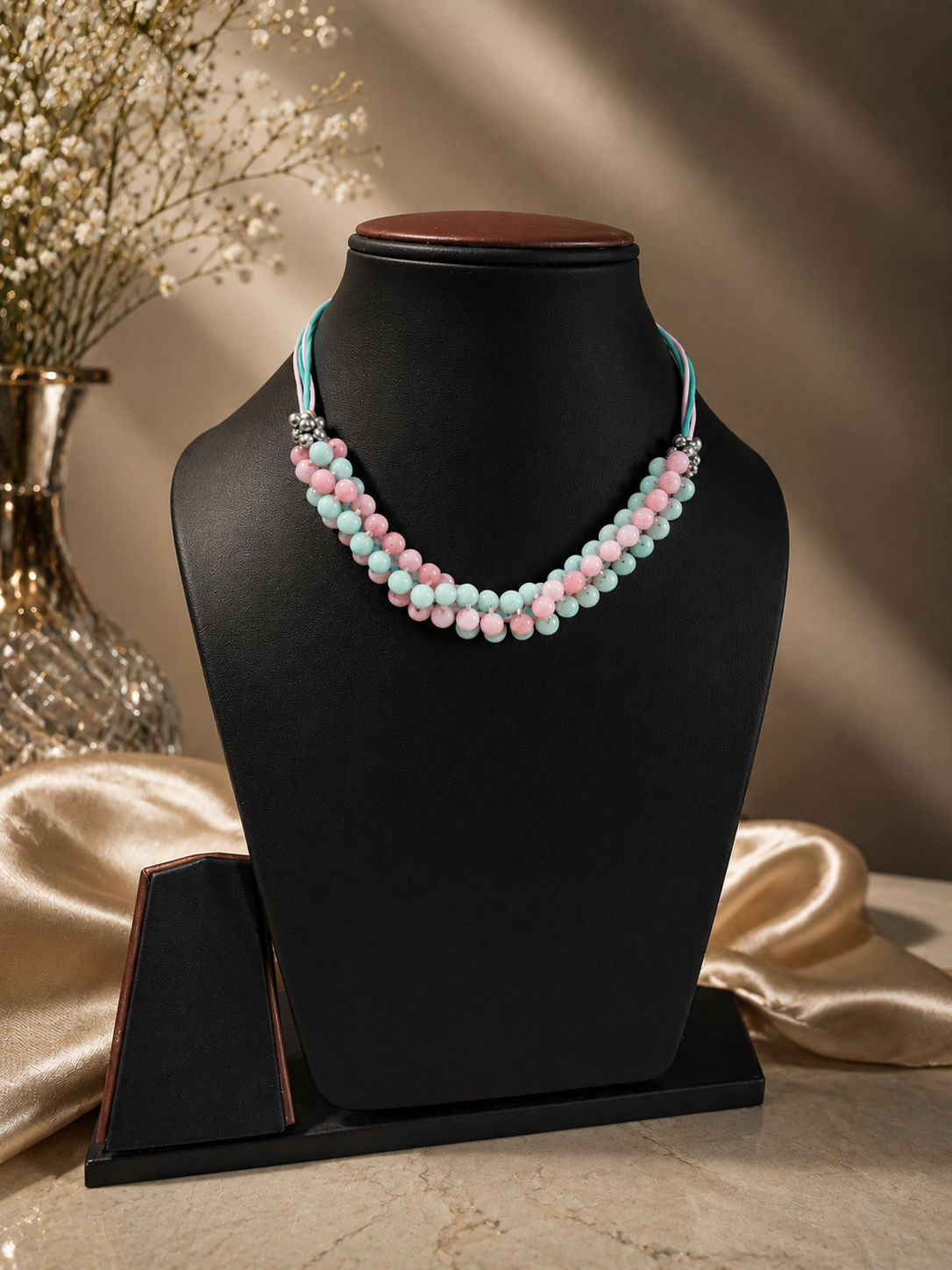 Pastel Double-Strand Fancy Beads Necklace for Women | Handmade Fashion Jewelry