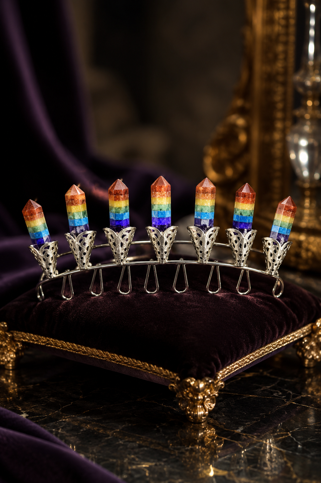 7 Chakra Crystal Crown for Energy Healing & Spiritual Awakening