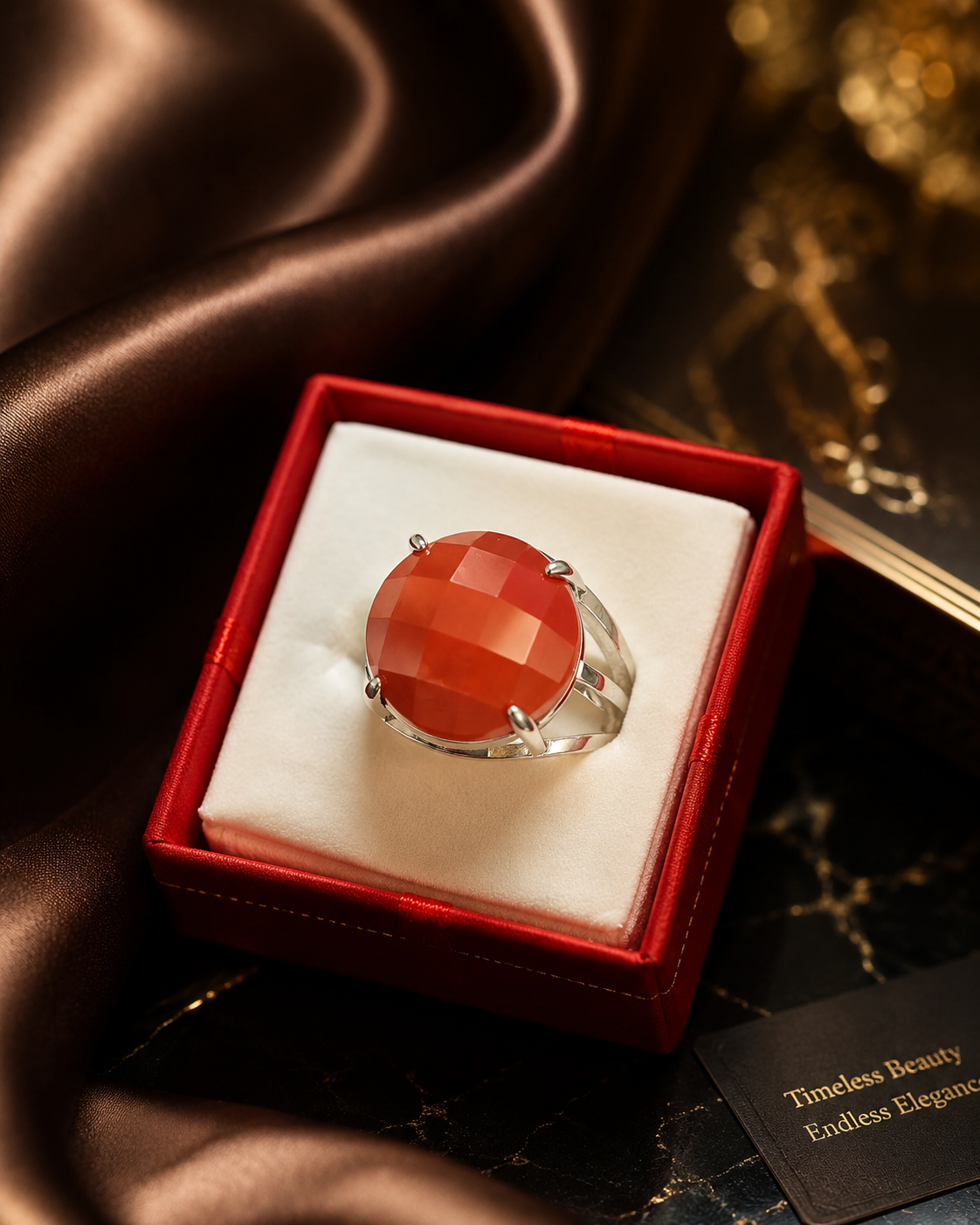 Red Jasper Adjustable Ring for Strength, Stability & Grounding
