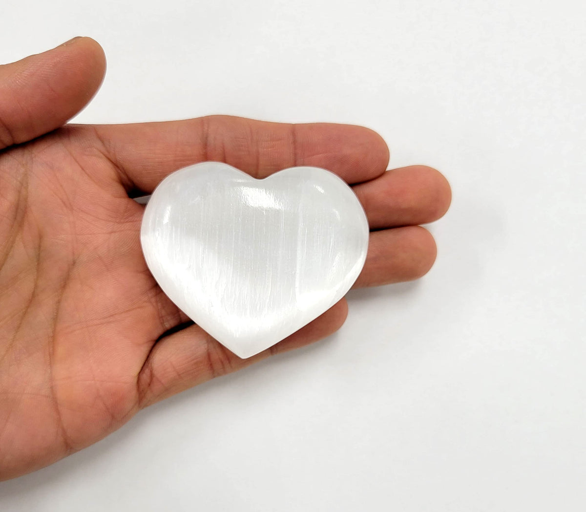 Selenite Heart Shape Crystal | Energy Cleansing & Peace Crystal | Crystal Empire Siri