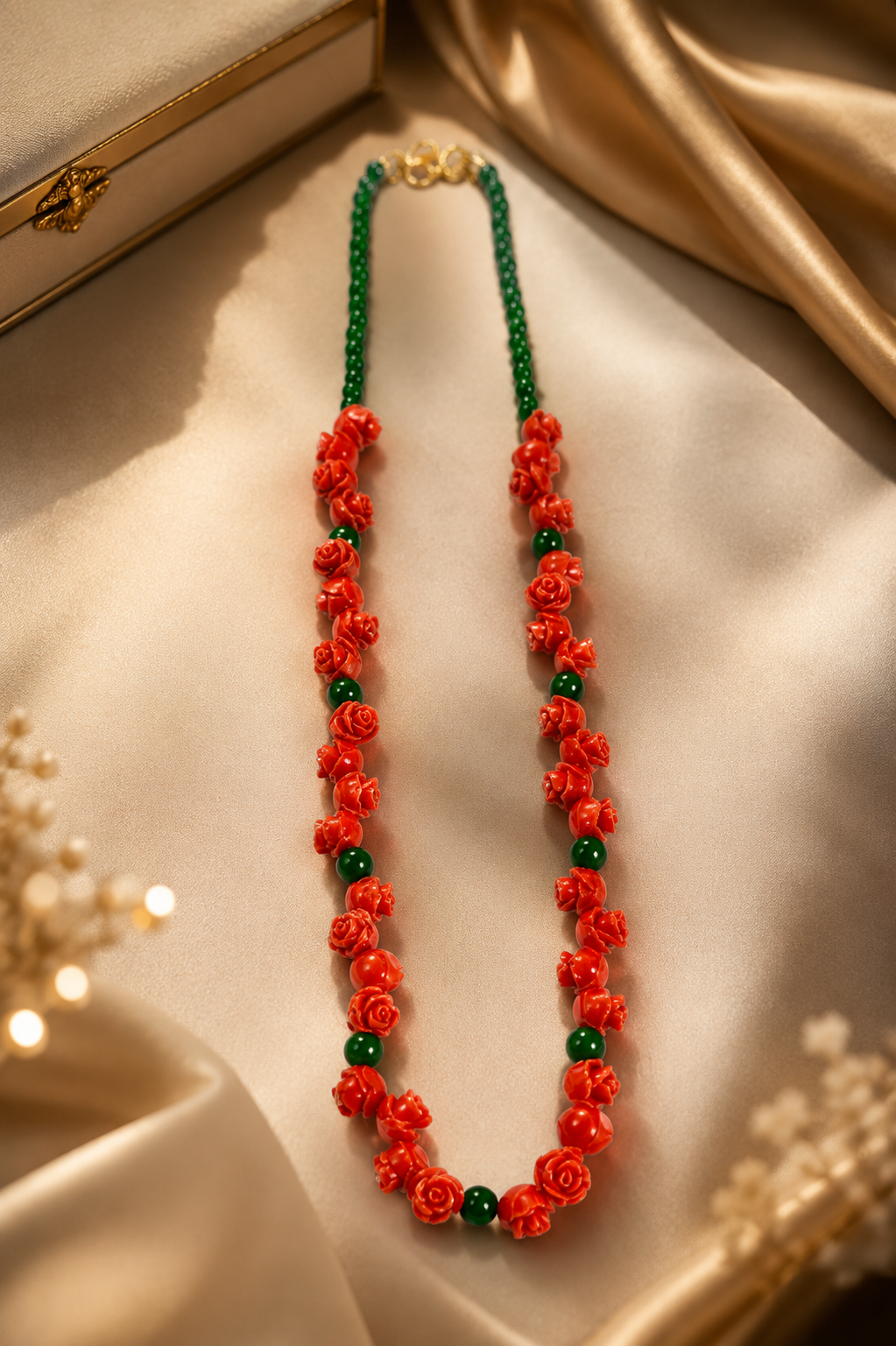 Elegant Floral Beaded Fashion Necklace | Handmade Statement Jewelry