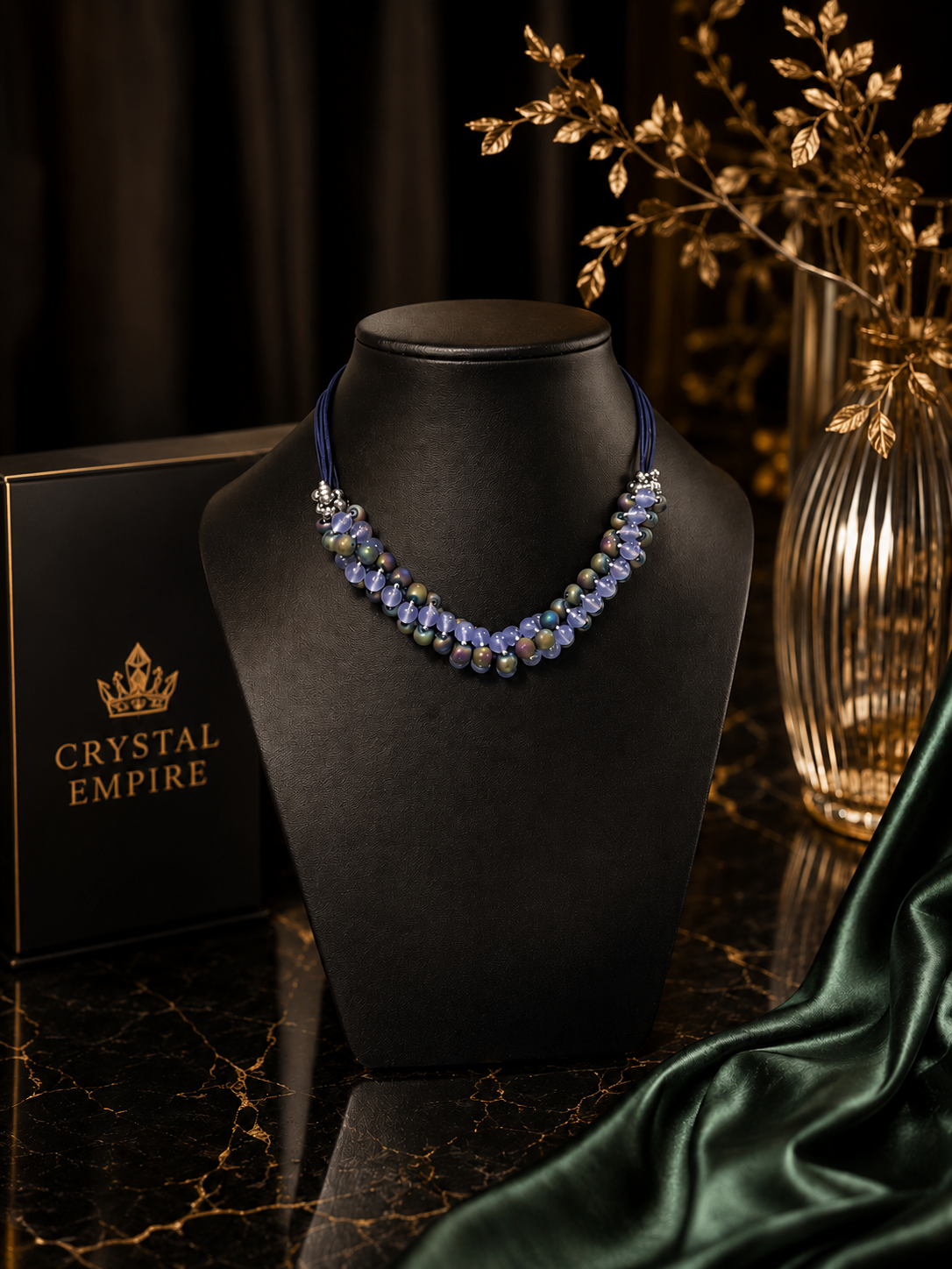 Handcrafted Blue Fancy Beads Necklace for Women | Elegant Ethnic & Contemporary Jewelry