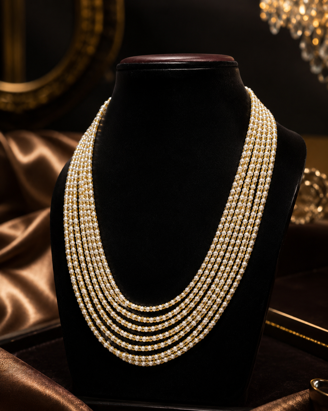 Luxury Multi Strand CZ Necklace | Premium Cubic Zirconia Jewelry