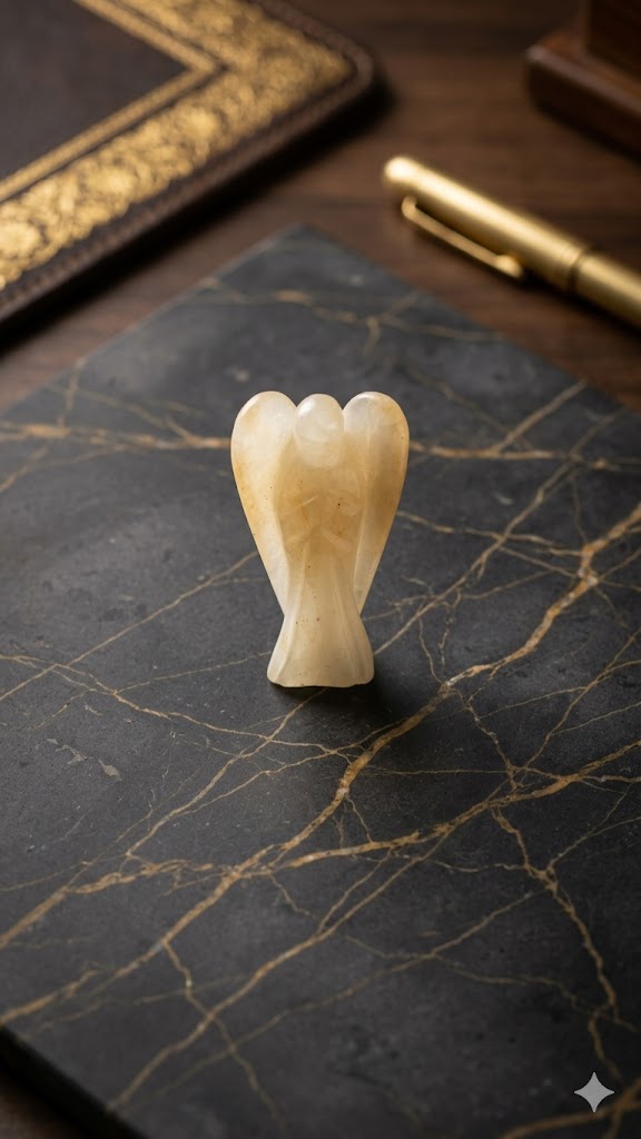 Yellow Aventurine Angel 2 Inch Crystal Healing Angel for Positivity