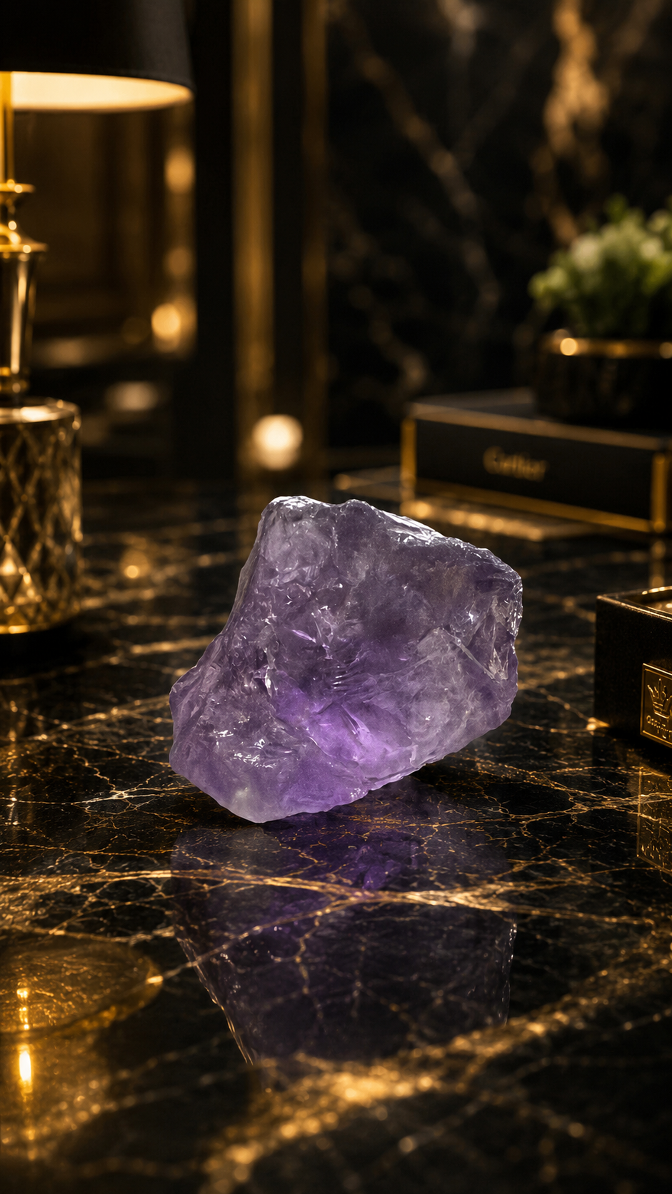 Amethyst Crystal high quality  Stone for Healing& Meditation 48 gram