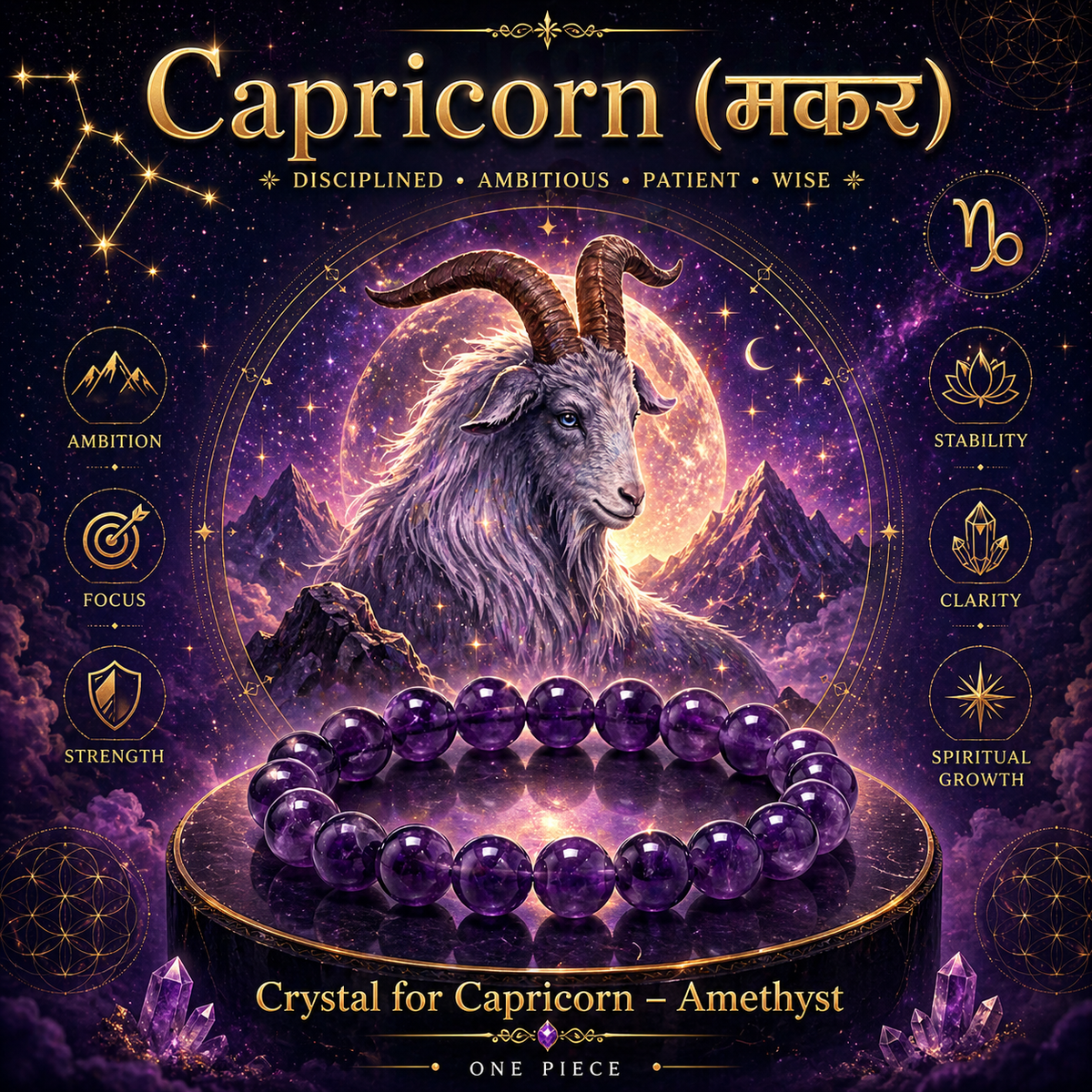 10. Makara Rashi Crystal | Capricorn Zodiac Sign Crystal