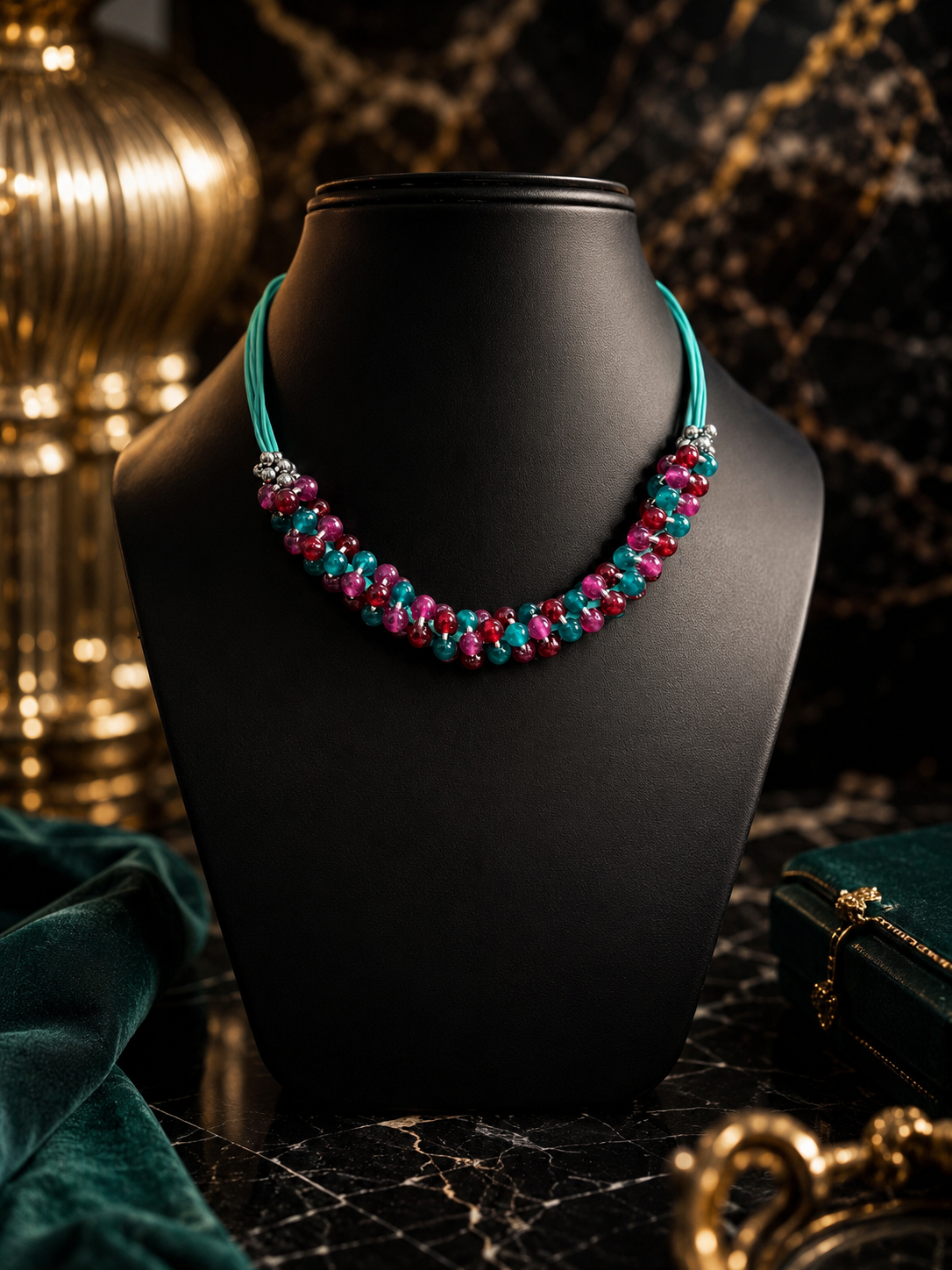 Fancy Beads Necklace | Handmade Traditional Beaded Jewelry