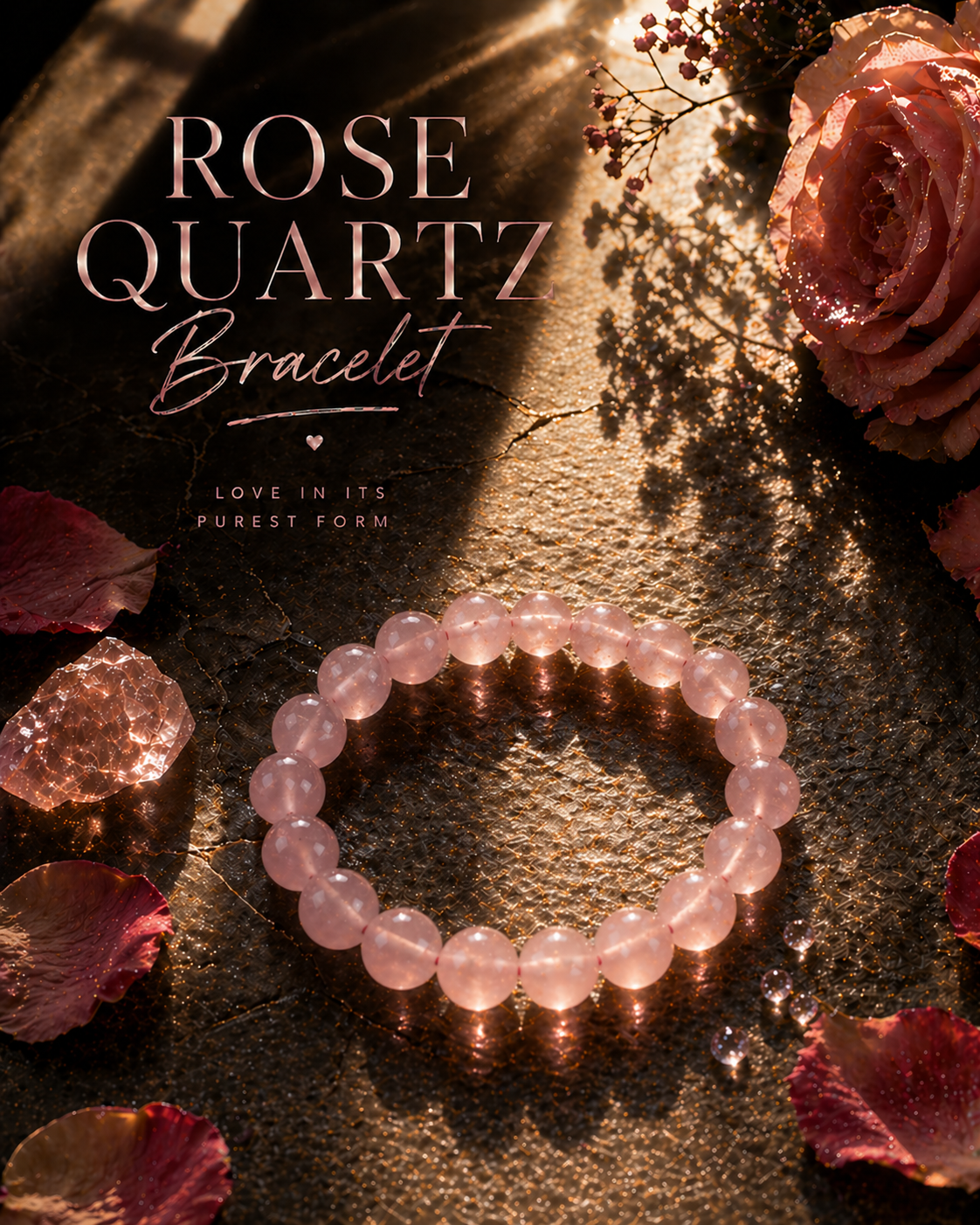 Rose Quartz Bracelet 8 MM Size