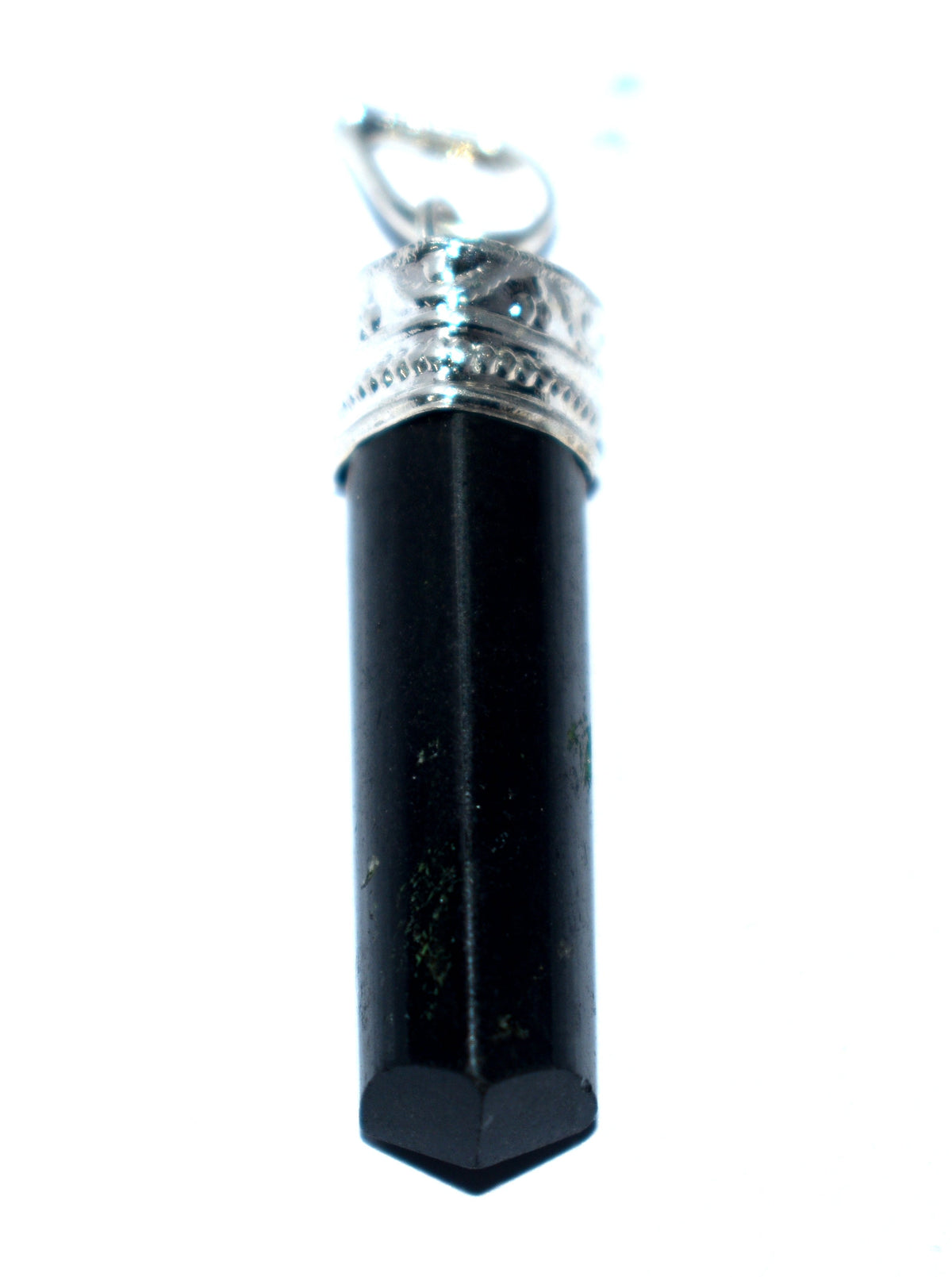 Black Tourmaline Crystal Pencil Pendant - {Weight- 5.06 Gram}