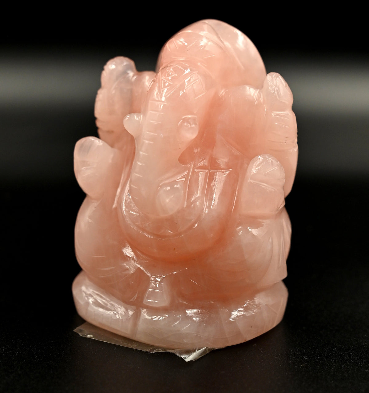 Rose Quartz Ganesh – Natural Rose Quartz Ganesha Idol
