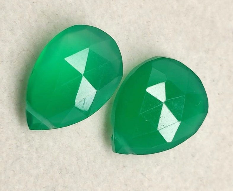  Green Onyx Briolette Cut Drilled Loose Pair Gemstones – Elegant and Stunning #GreenOnyx #BrioletteGemstones #LooseGemstones #ElegantJewelry #StunningDesign