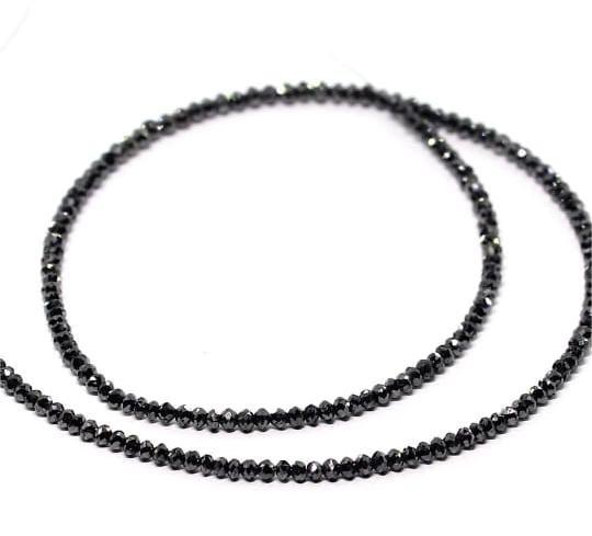 Original Black Diamond Beads 1 Strand 12-13 Carat Approx.