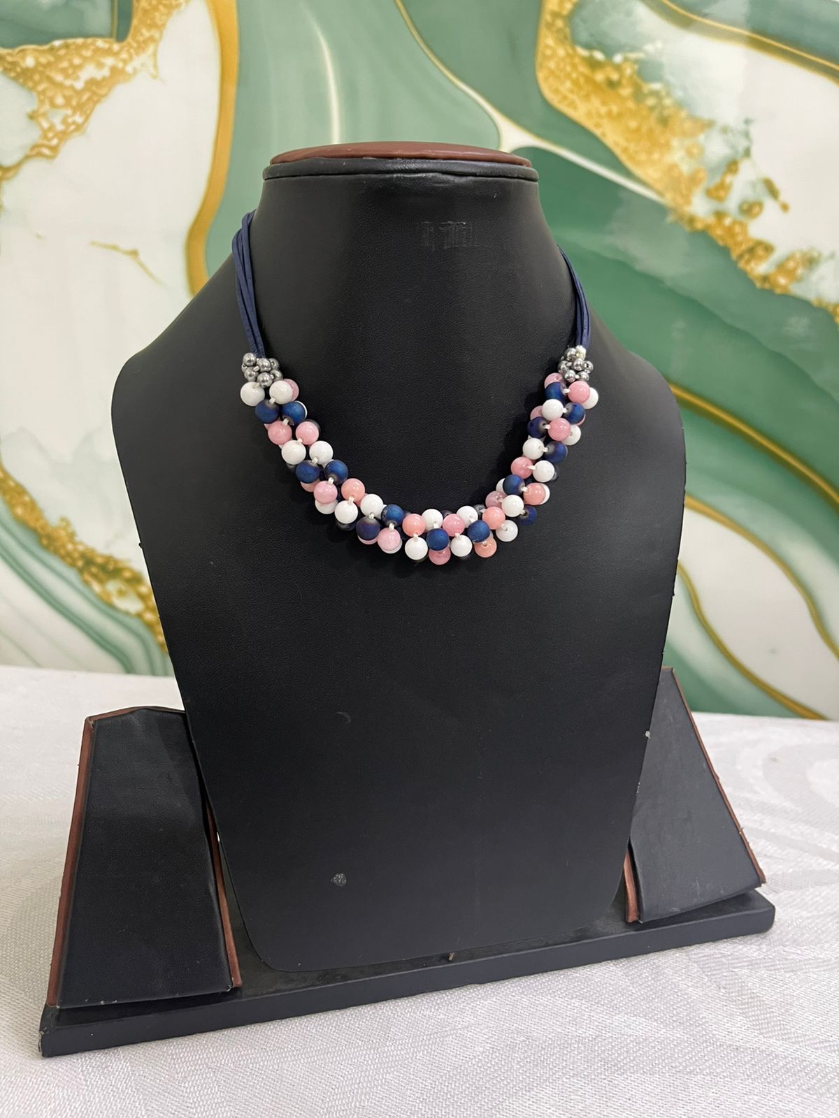 Pastel Double-Strand Fancy Beads Necklace for Women | Handmade Ethnic & Contemporary Jewelry