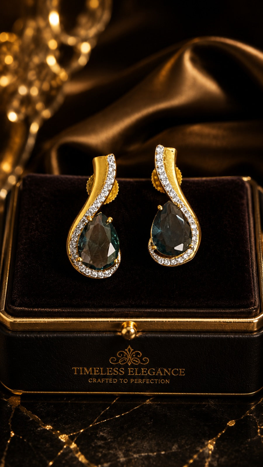 Luxury Gold Plated Designer Drop Earrings for Women Party Wear (BR150)