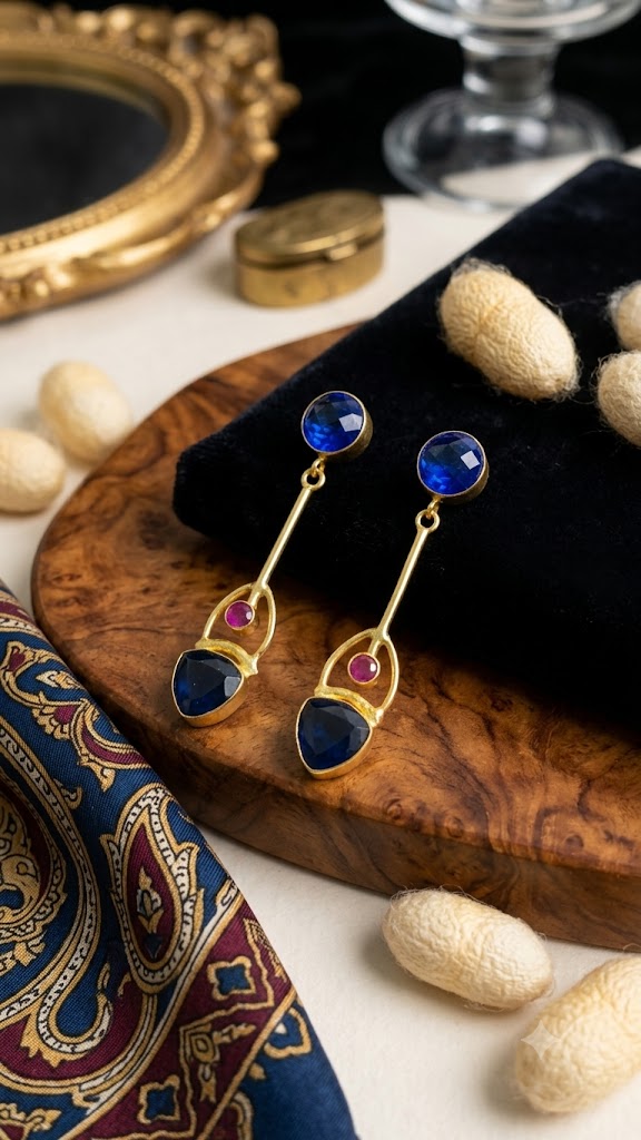 Elegant Designer Dangle Earrings for Women | Luxury Fashion Jewelry (BR150)