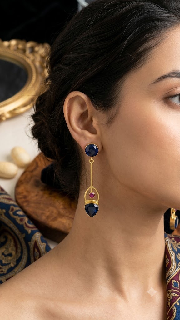 Elegant Designer Dangle Earrings for Women | Luxury Fashion Jewelry (BR150)