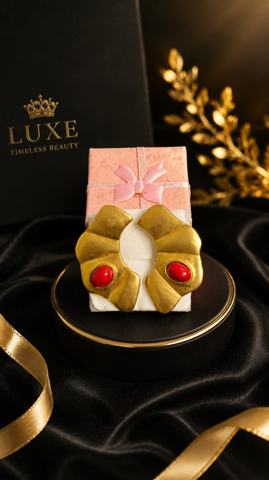 Luxury Gold-Tone Statement Earrings for Women | Designer Ear Studs (BR150)