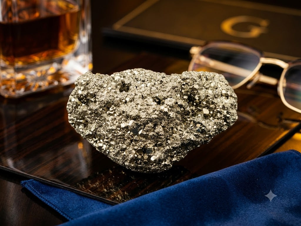 Natural Pyrite Crystal Cluster – Raw Golden Pyrite Stone for Home & Office Décor 200 Gram