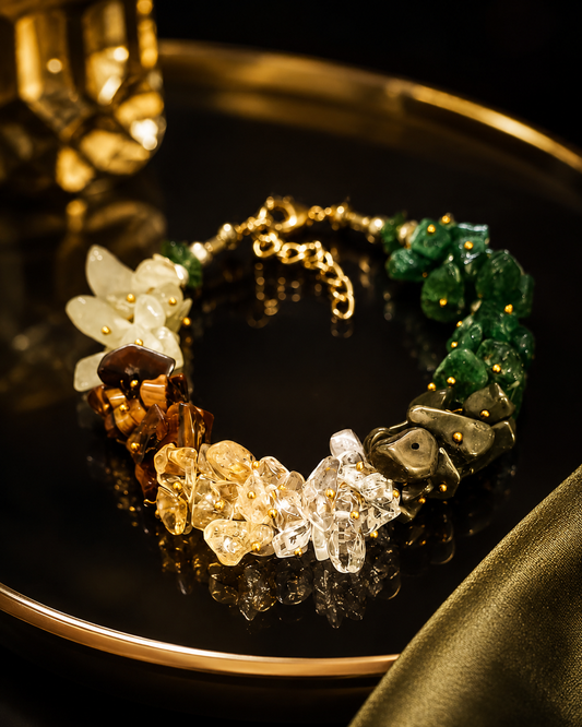 Money Magnet Crystal Chips Bracelet | Wealth, Success & Prosperity Bracelet