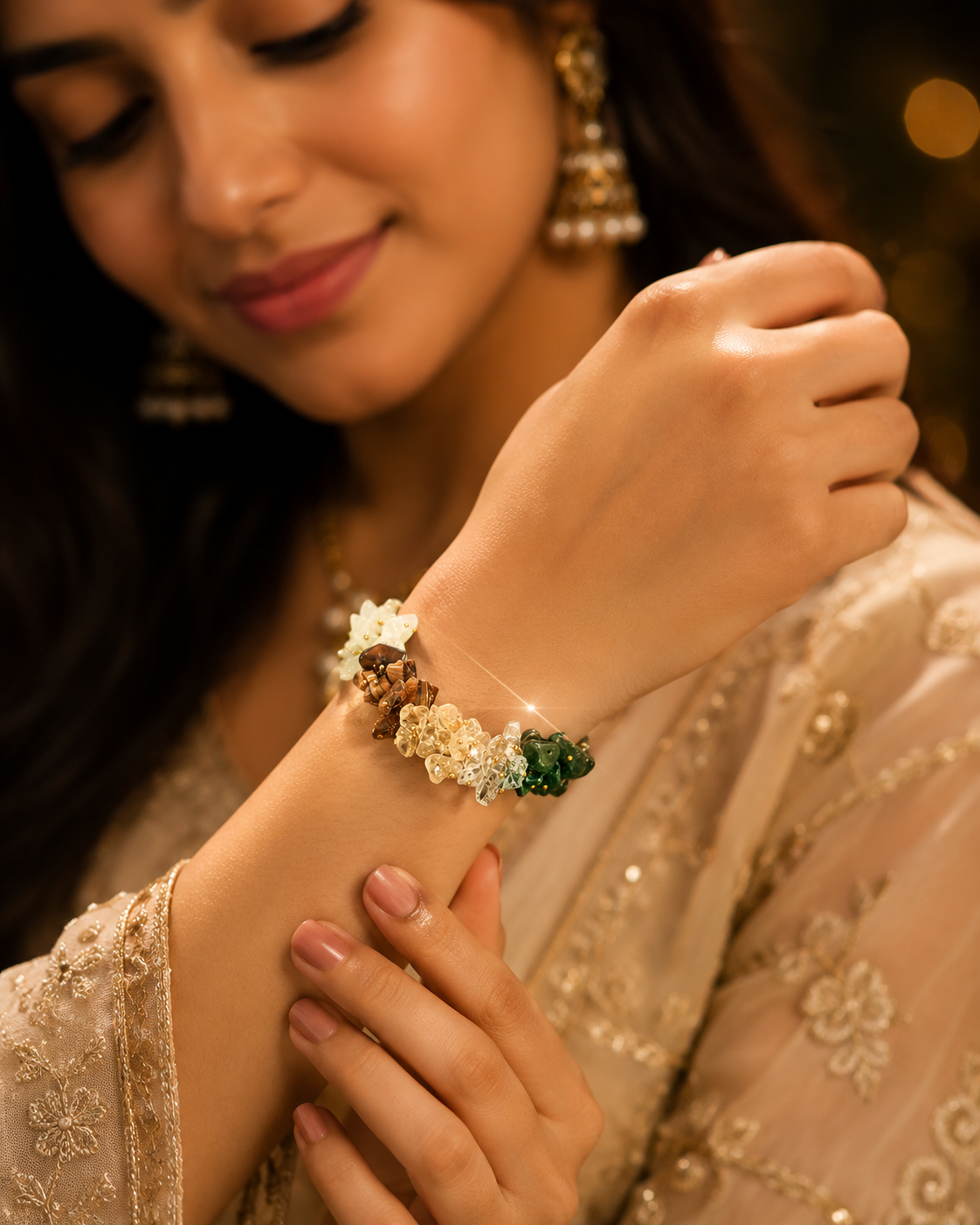 Money Magnet Crystal Chips Bracelet | Wealth, Success & Prosperity Bracelet
