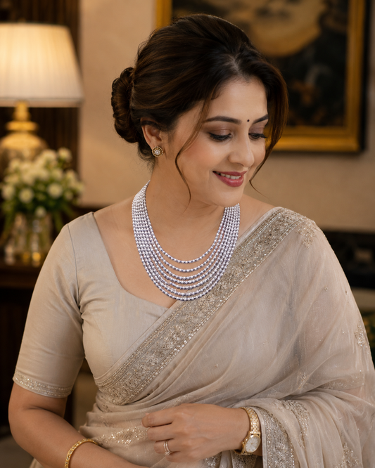 Luxury Multi-Layer CZ Necklace for Women | Premium Party Wear Jewelry