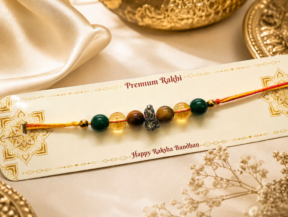 Natural Crystal Rakhi (1 Rakhi) | Raksha Bandhan Gift Set Online