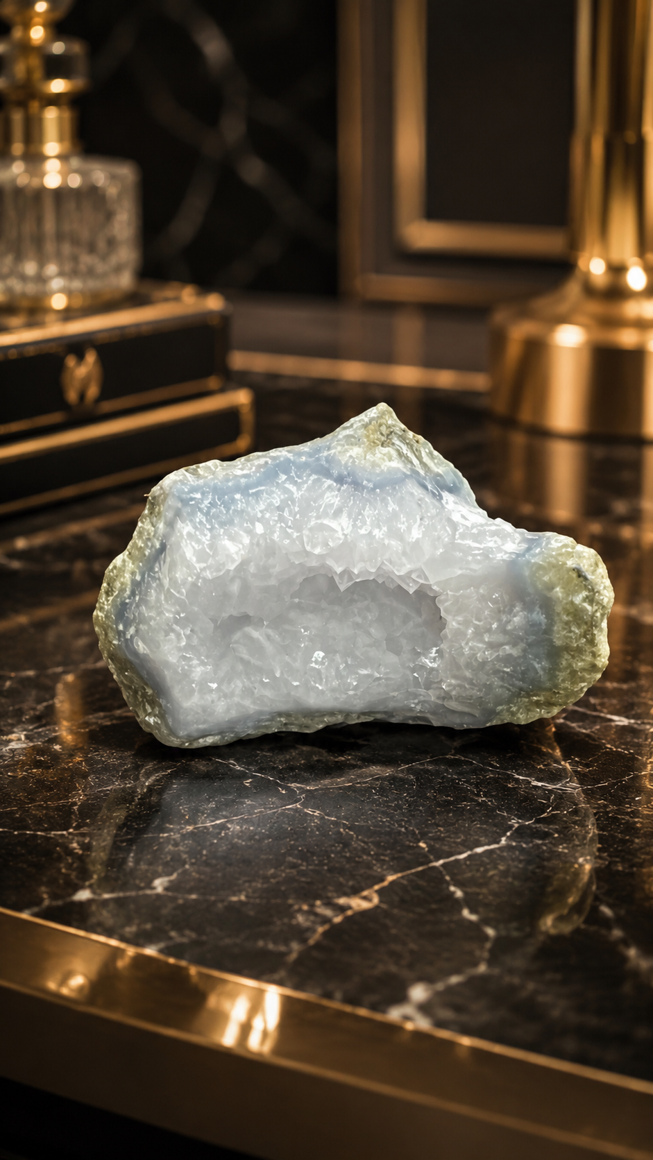 Blue Lace Agate Rough Crystal – Calmness, Communication & Emotional Healing 187 Gram