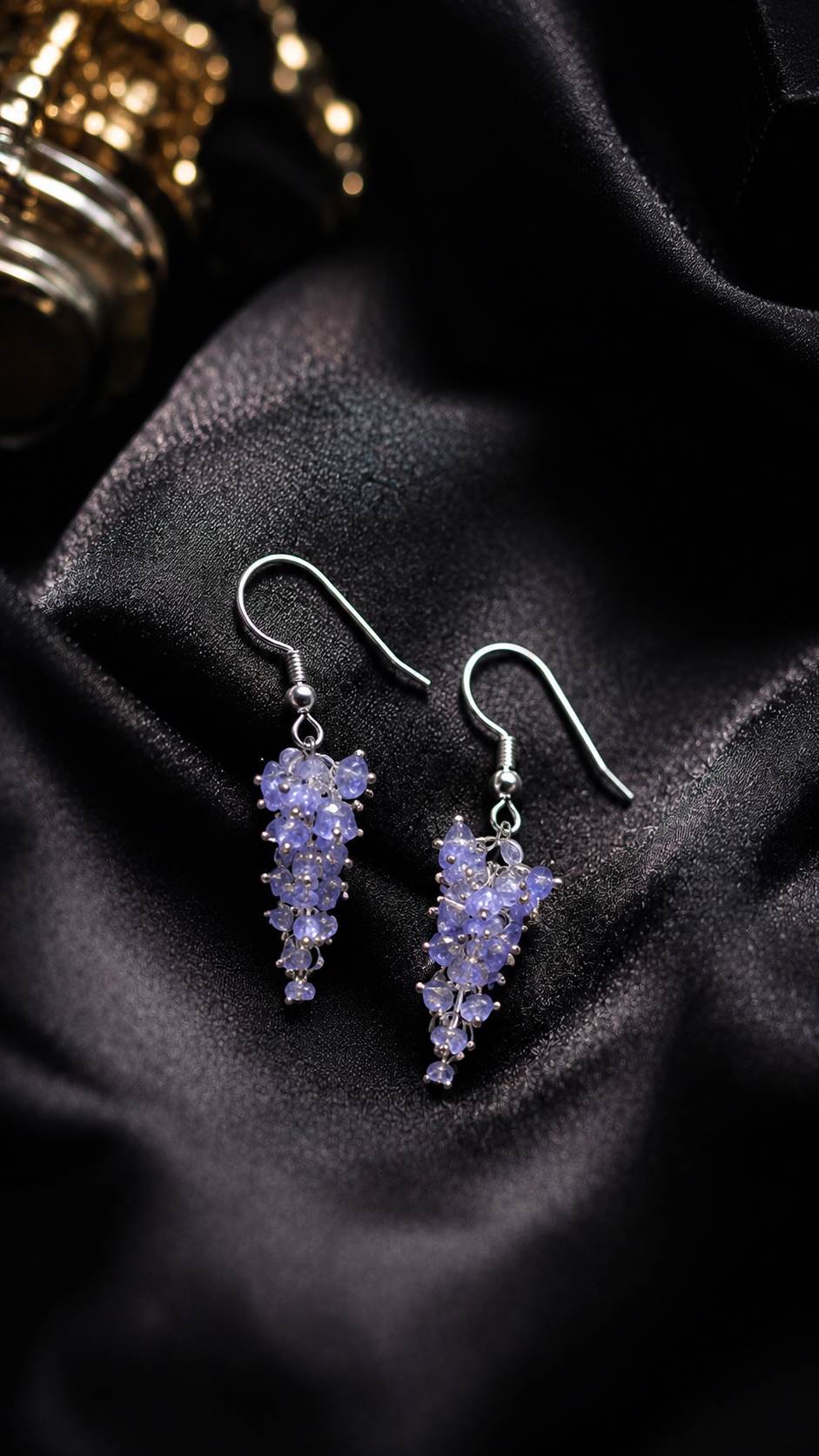 Natural Tanzanite Chips Hanging | Handmade Gemstone Dangle Hanging