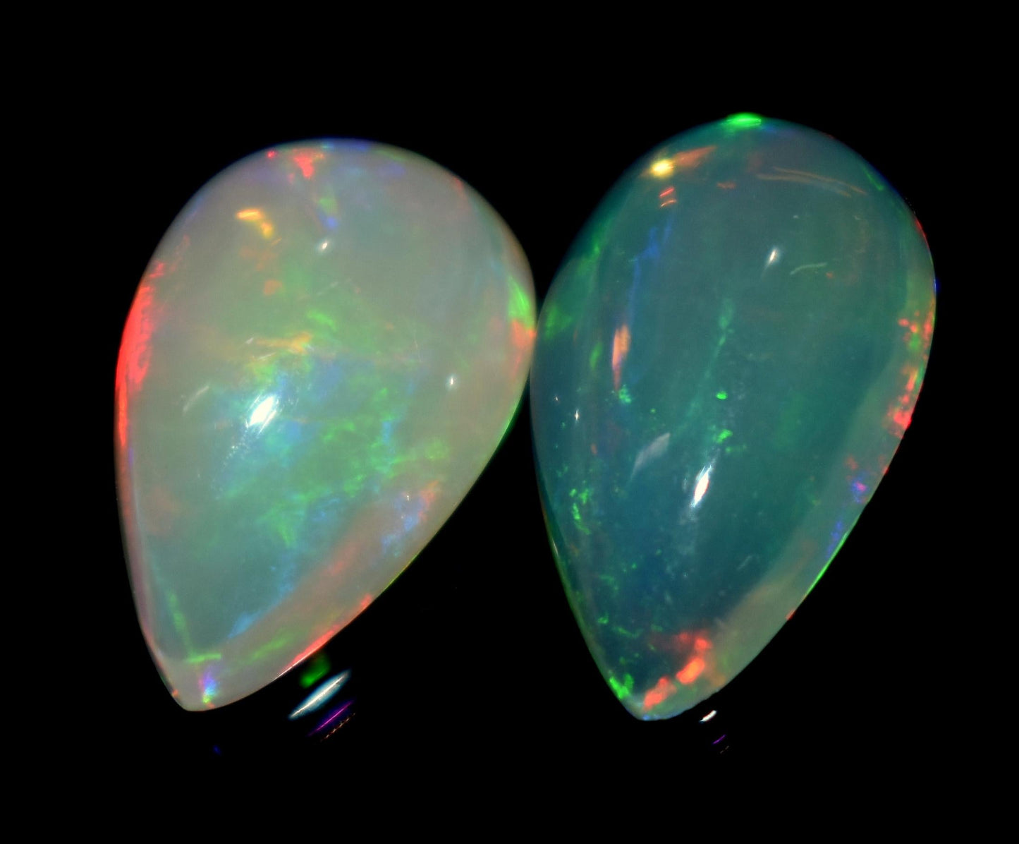Genuine & 100% Natural Ethiopian Opal, Pear Welo Fire Cabochon Gemstone, 6.70 Ct, Size-9.5x15x6mm To 9.5x15.5x4.5mm, For Jewelry Making,