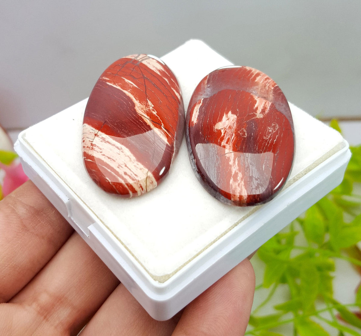 Jasper, Natural Snake Skin Jasper, Oval Cabochon Gemstone Lot, 143.60 Carat, Size-45x26x5mm To 48x25x7mm, Gift For Her, PC-2